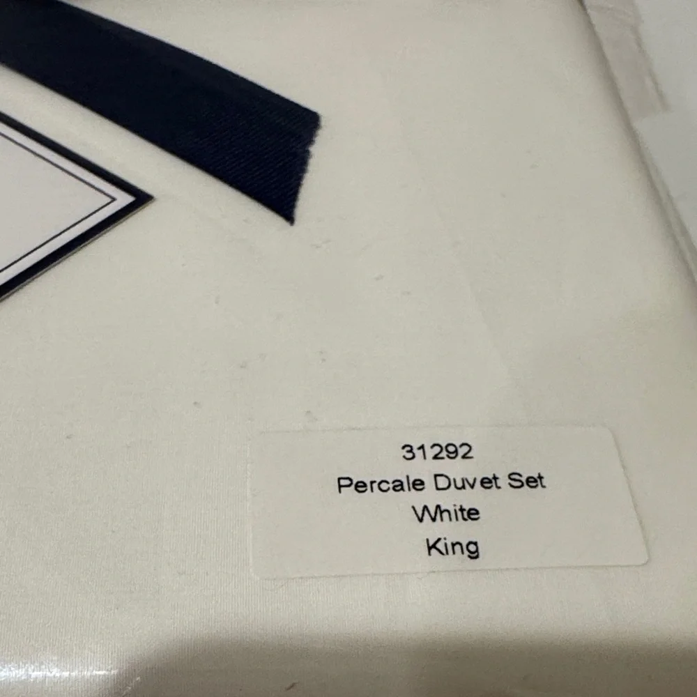 Jonathan Adler KING Pristine White Duvet Cover